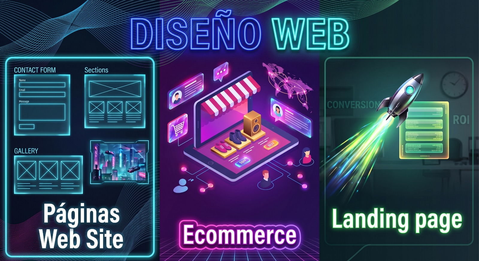 Páginas Web, Landing Pages y E-commerce
